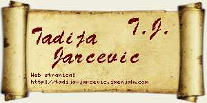 Tadija Jarčević vizit kartica